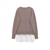 European and American style, new women's clothing, fashionable, versatile cross-border loose splicing V-neck lace knitted sweater