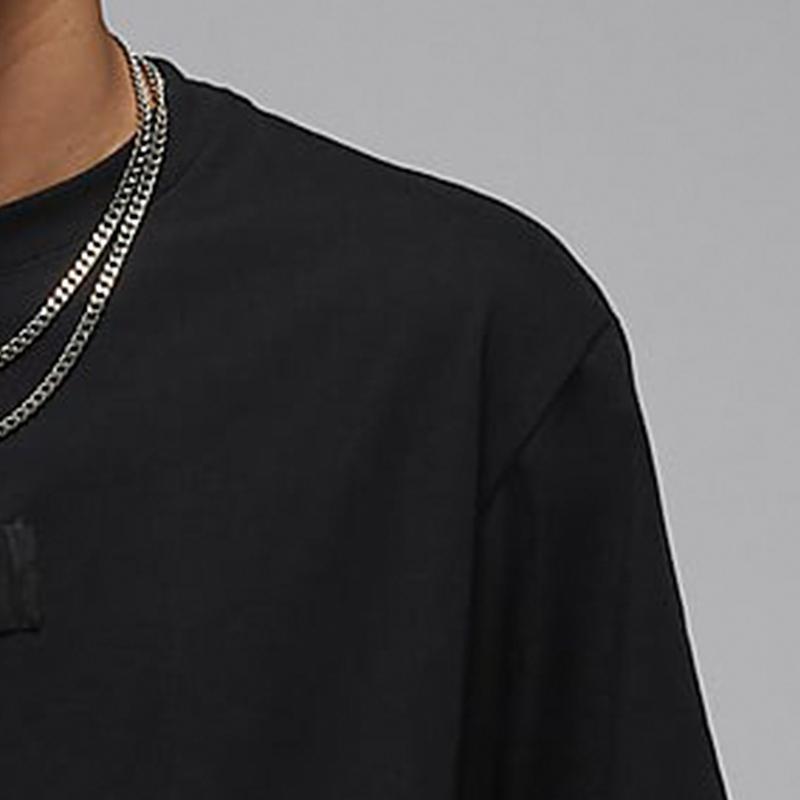 Jordan Flight Essentials Solid Color Casual Crew Neck Short Sleeve T-Shirt Men Tops Black FZ1913-010