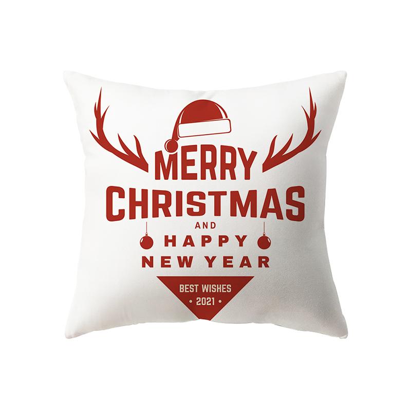 Рождественские украшения Рождественская тема Печатный узор Чехлы для подушек Домашняя гостиная Украшение дивана Подушка Наволочка