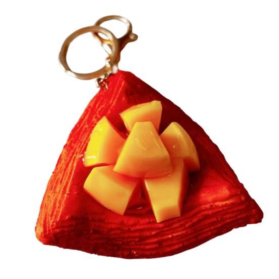 Simulated Food Squeeze Toy Keychain Stress Relief Bread Dessert Key Ring
