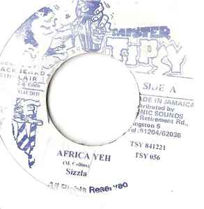 7-дюймовая пластинка SIZZLA - Africa Yeh NONE Mister Tipsy 2004 Ямайка Регги, Ска и Даб Б/У
