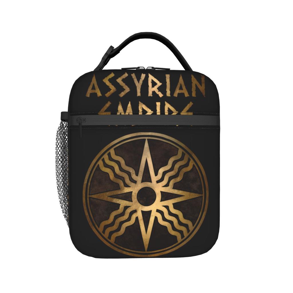 Assyrian Symbol Flag Insulated Lunch Bag for Men Women Food Bag Portable Cooler Thermal Bento Box For Travel