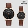 TORSO Torso T41L Классические кварцевые часы для пар, кожаные наручные часы унисекс, популярные корейские часы