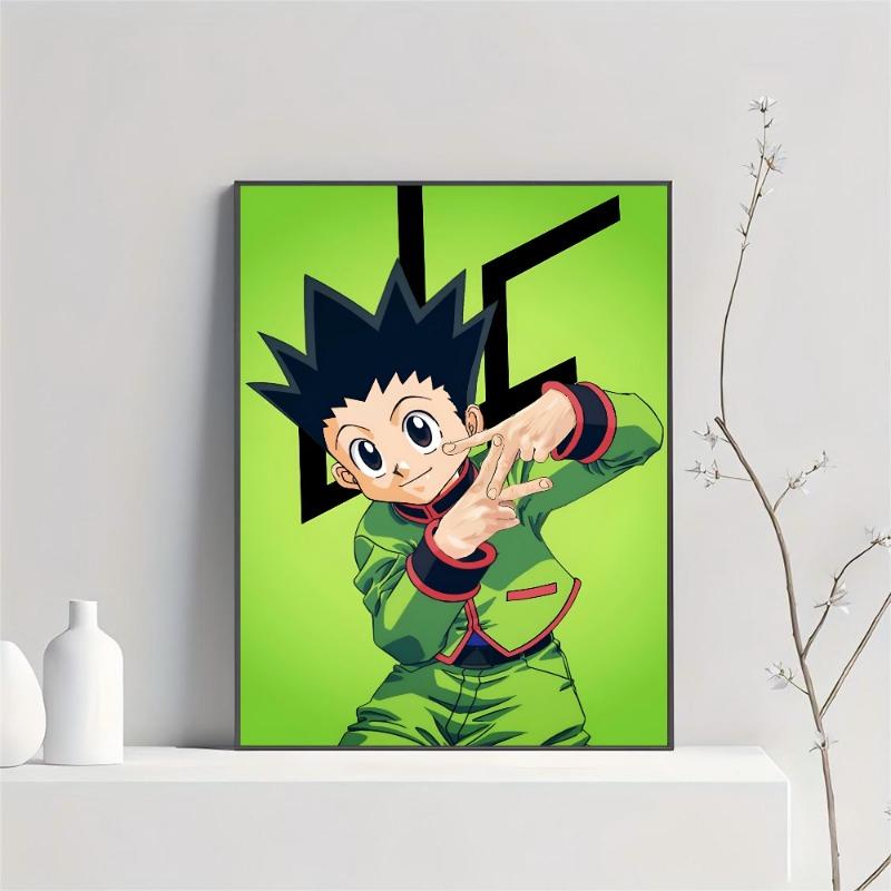 1 шт. Горячая популярная классическая аниме-плакат Gon Killua Hunter X Hunter HD-постеры для дома, комнаты, бара, кафе, декора, художественная настенная живопись, картина
