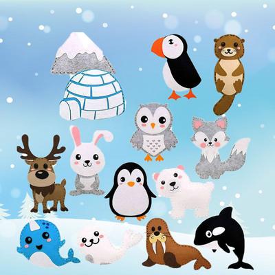 Winter - Felt DIY Sewing Kit - 14 Pieces