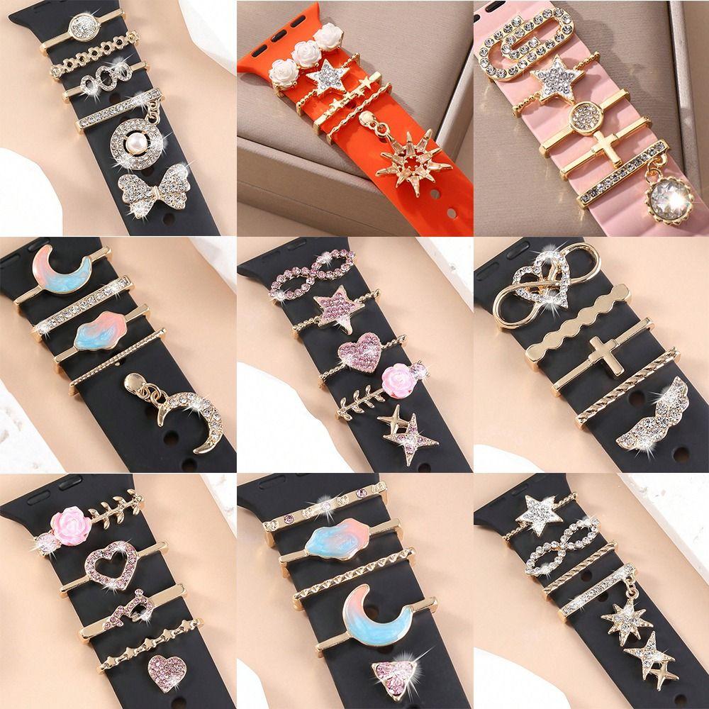 Metal Decorative Ring Brooch Wristbelt Charms Creative Watch Band Ornament Strap Accessories