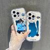 Полый чехол для телефона с кошкой: Совместимо с iPhone 12/14/15Pro/16Pro/17Promax, Зеркальная Поверхность, Защитный Чехол для Женщин
