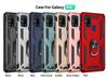 Противоударный бронированный чехол для телефона Samsung Galaxy M31S M30S M21 M31 M51 M02 A01 M01 Core с металлическим кольцом-подставкой, прочная защитная крышка