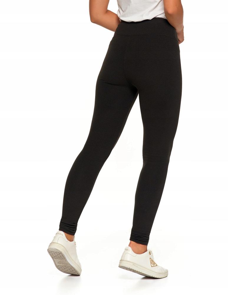 MORAJ Women's High Waist Ribbed Leggings, Fashionable, Sporty, L/XL, Black