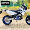 DRZ400 (2002-2006 гг.) Выхлопной комплект со средней трубой из нержавеющей стали для мотоцикла для бездорожья