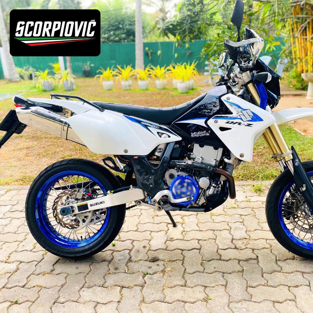 DRZ400 (2002-2006 гг.) Выхлопной комплект со средней трубой из нержавеющей стали для мотоцикла для бездорожья