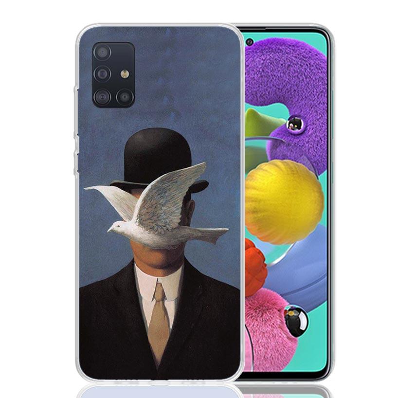 Rene Magritte Art Phone Case For Samsung Galaxy A52 A32 A22 A12 A02S A50S A30S A51 A31 AA71 Note 20 Ultra 10 S10 Plus Galaxy A52