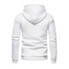 Men Sweatshirt Coat Hooded Drawstring Long Sleeve Waffle Texture Sport Jacket with Pockets Solid Color Casual Loose Outerwear