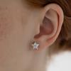 (925 Silver) Shine Star Stud Earrings Ec3232