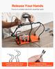 VEVOR Magnetic Helping Hands Soldering Station, Third Hand Soldering Tool with 3X LED Magnifying Lamp, 4 PCB Holders & 360 Hot Air Gun Holder