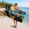 Harry Potter Printed Swim Towel, Portable Water Absorbent Towel for Beach Camping Daily Bathroom Use