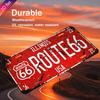 Металлический настенный декор в виде номерного знака - Ретро-дизайн Route 66, УФ-печать, Прочное украшение для стен для помещений и улицы, Подходит
