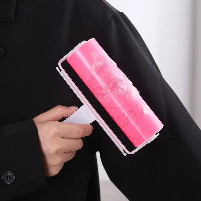 Большой высококачественный новый многоразовый стирающийся ролик для одежды, липкий ролик для удаления шерсти домашних животных, портативный ролик для бытовой уборки