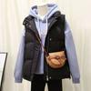 Winter Women Vest Coat Thickened Padded Zipper Closure Stand-up Collar Sleeveless Waistcoat Solid Color Winproof Heat