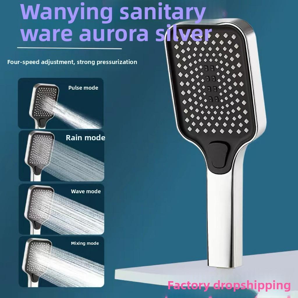 Душевая лейка высокого давления ABS Квадратная Дождевой спрей Ручная лейка для душа для ванной