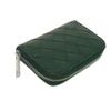 Used 11897 coin purse 620348 7943 Calfskin Navy Zip Around RFID Maxi Intrecciato Green Men's from Japan AUTHENTIC