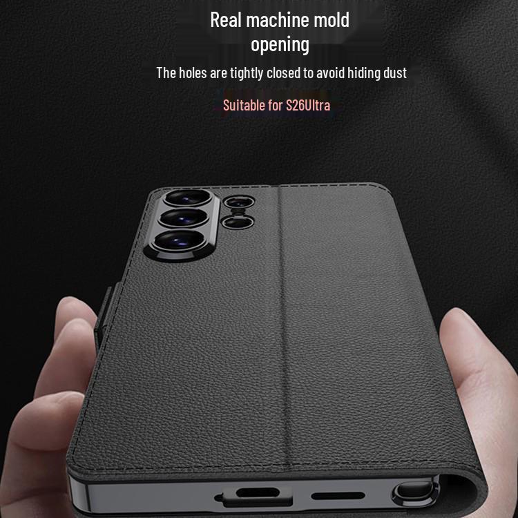 Кожаный чехол-бумажник Samsung S26 Ultra с держателем для карт - Защитный и стильный