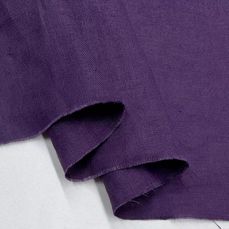 Чистая льняная ткань Стиранный лен Комфортная дышащая ткань для весны и лета DIY Платье Широкие брюки Легкая куртка Одежда