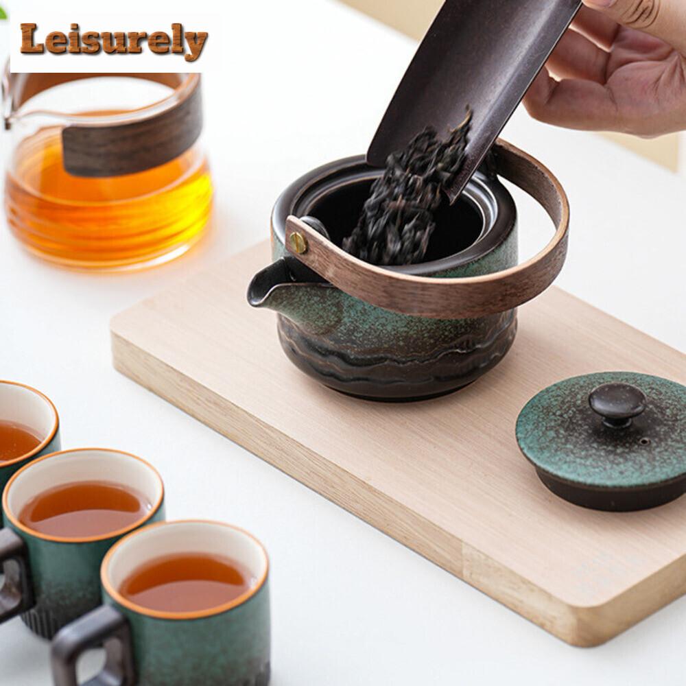 50ML Japanese Style Tea Cup Kiln Transformation Ceramic Coffee Mug Espresso Cup Gongfu Retro Crude Pottery Handle Wine Drinkware