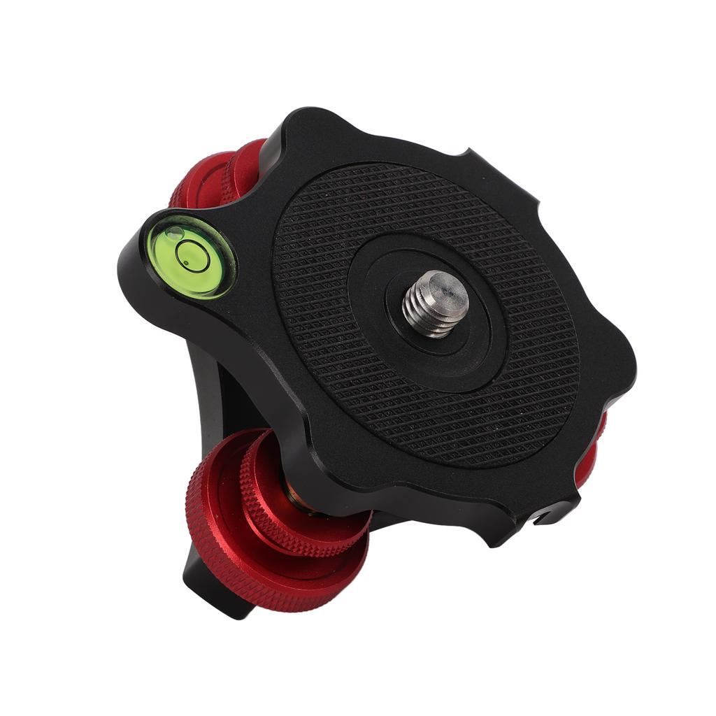 LP‑64 Camera Tripod Ball Head Leveling Base Aluminum Triple Wheel Leveler Bubble Level