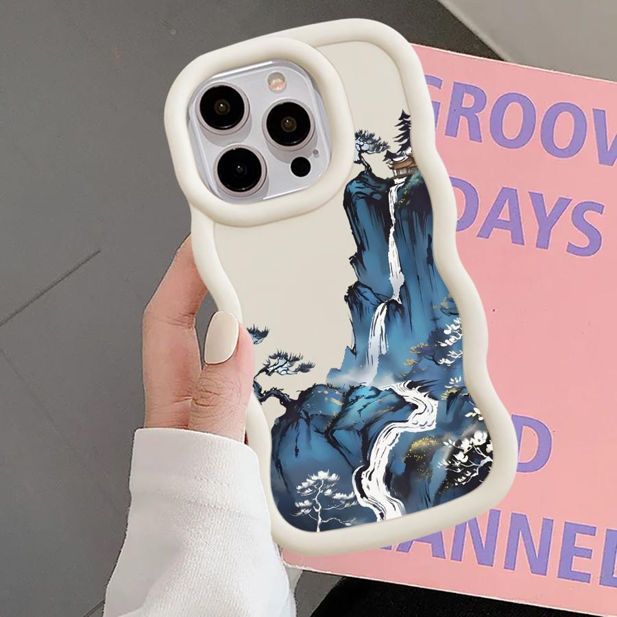 Горы Вода Искусство Мягкий Чехол для Телефона для iPhone 17 Air 16 Pro Max 13 12 8 15 Plus 11 XR 14