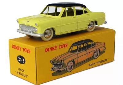DINKY TOYS Dinky Simca Versailles Желтый Литой Модель Автомобиля 1/43 (Переиздание) [Использовал]
