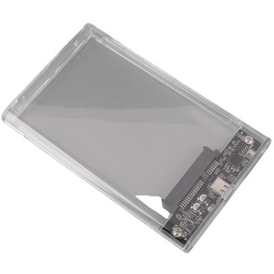 Прозрачный 2,5-дюймовый бокс-кейс для SATA HDD SDD, Type-C, мобильный жесткий диск, внешнее устройство, UASP (Нет