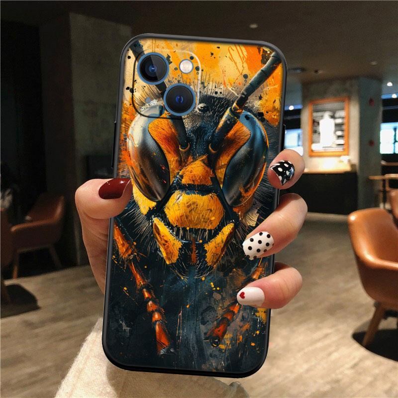 IK7 Art Bees Cartoon Phone Case for Samsung Galaxy A11 A12 A13 A15 A52S A53 A55 A56 A70 A71 A72 A73 F06 F16 F56 S10 Plus S10e