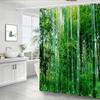 Безмятежный бамбуковый лес Водонепроницаемая шторка для душа с защитой от плесени - Вдохновленный природой дизайн для успокаивающего декора ванной комнаты
