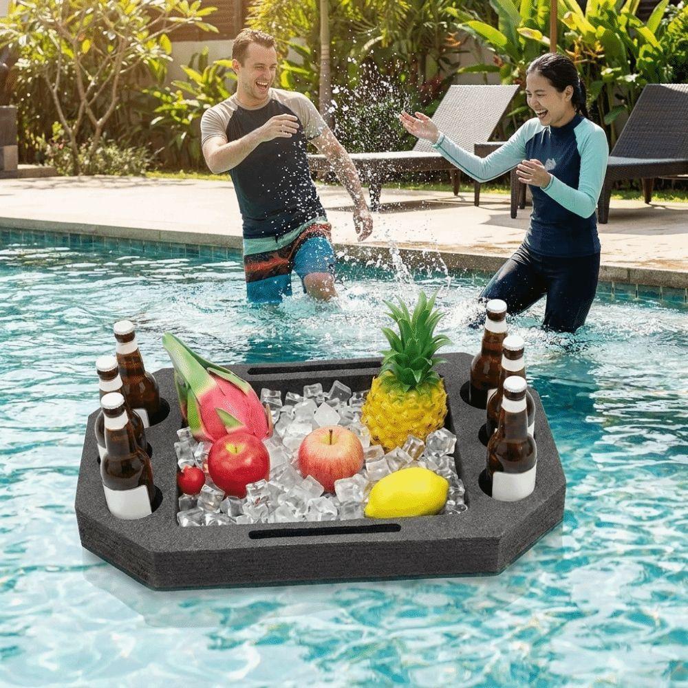 Multi-Hole Floating Drink Rack Multi-Function Drink Floating Tray Cup Holder  Swimming Pool