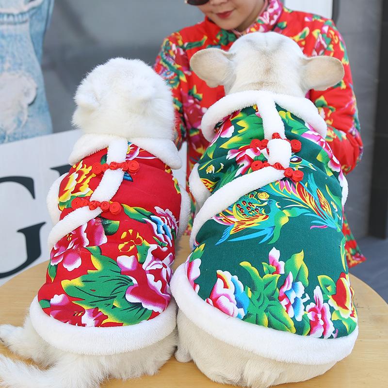 Новогоднее платье для питомца собаки кошки одежда для маленьких средних больших собак закон бой осень зима одежда для собак кошачьи товары