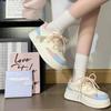 Fashion Zapatillas Autumn Women Skateboard Shoes Platform Casual Sneakers Fashion Breathabe Round-toe Vulcanized Shoes Women's Trainers