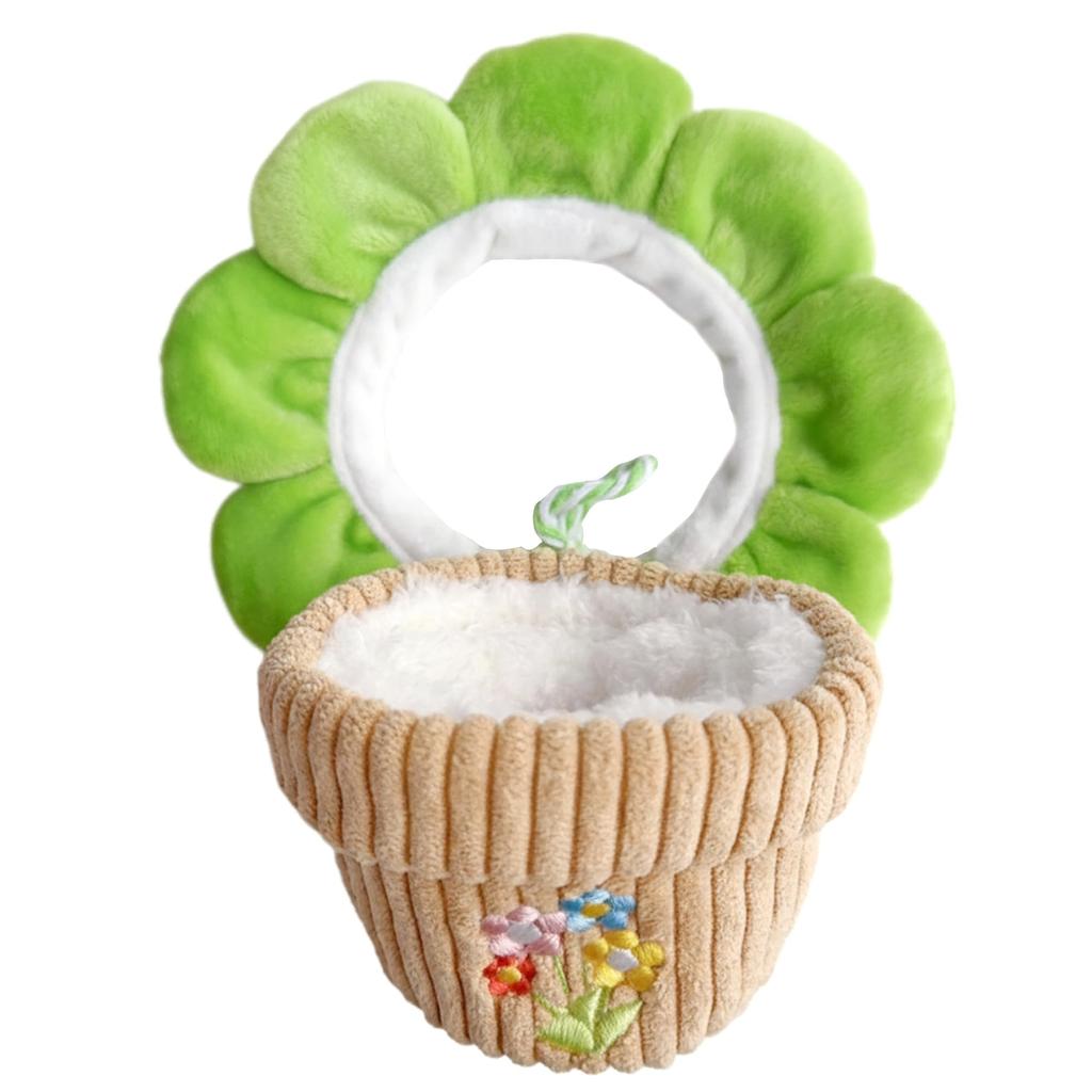 Набор головного убора и цветочного горшка для 10-см плюшевой игрушки. Идеально для плюшевых игрушек, в качестве талисмана или куклы K-pop. Игрушка в форме цветка, зеленая. игрушки, кигуруми, аксессуары,