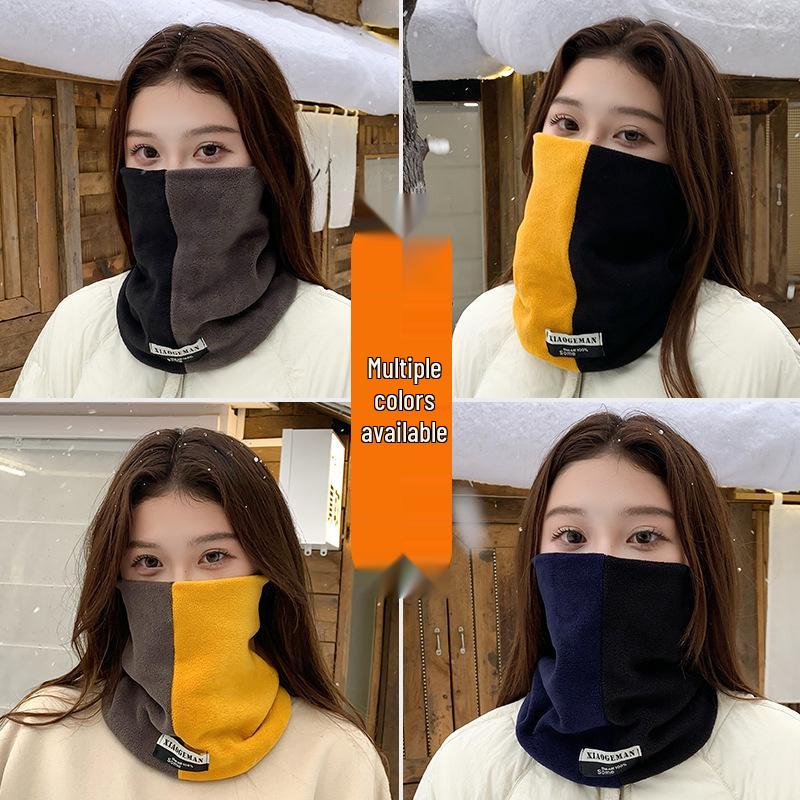 2025 Autumn/Winter Olylon Fleece-Lined Neck Gaiter: Thick, Windproof, and Coldproof Headgear for Men and Women