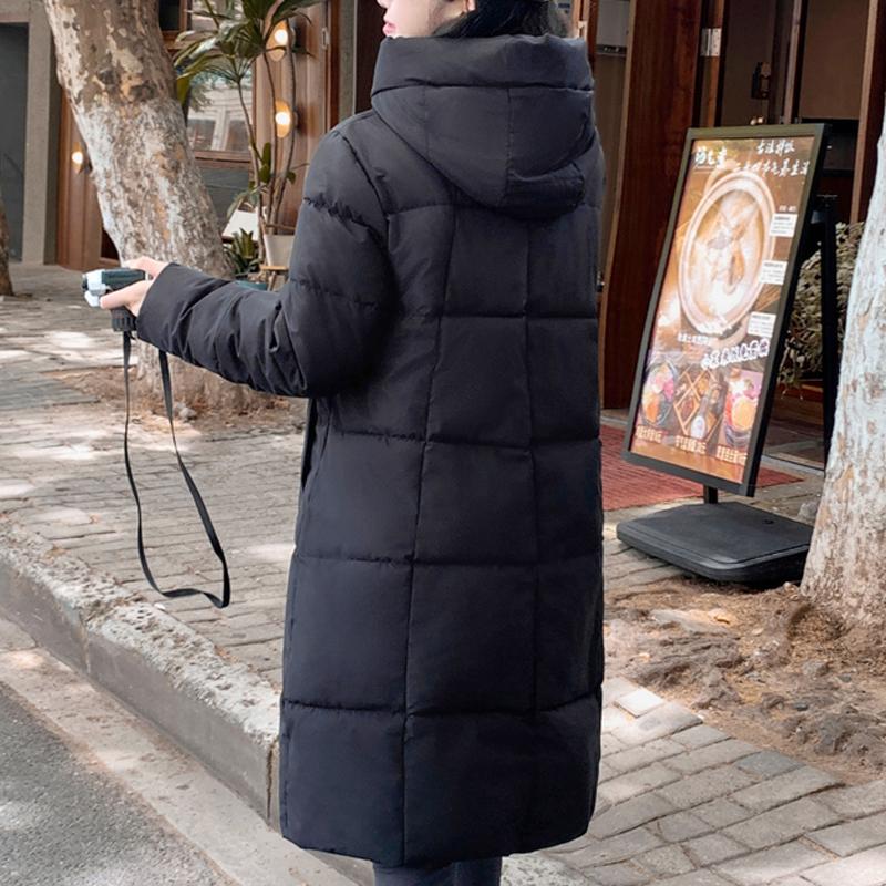 Модные длинные пальто для женщин, свободные толстые теплые женские зимние парки с капюшоном