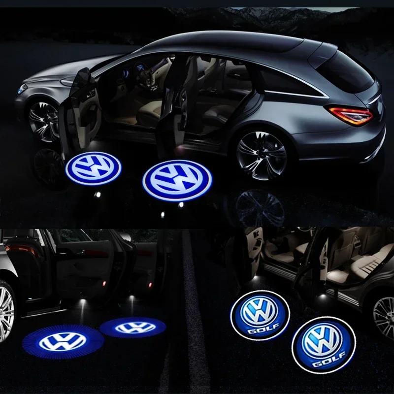 Для VW Новый 2 шт. Автомобильный световой приветственный знак логотипа двери Для Volkswagen Golf MK4 MK6 MK7 Jetta Touareg Beetle Passat Polo Tiguan CC Ac