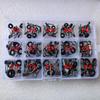 75pcs/box Boxed Sea Rod Guide Ring Suit Ceramic Wire Ring Guide Ring Fishing Rod DIY Accessories Fishing Gear Supplies