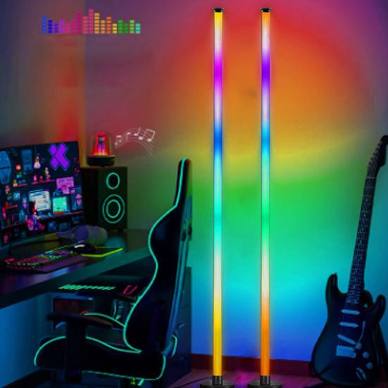 Умный угловой напольный светильник RGB с дистанционным управлением, высокая яркость, защита глаз, не вызывающая раздражения, регулируемый напольный светильник RGB с синхронизацией музыки