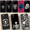 Rock and Roll Skull Case For iPhone 13 12 14 15 Pro Max Mini 7 8 Plus SE 2020 X XS MAX XR 11 14 15 Pro Max Cover Case