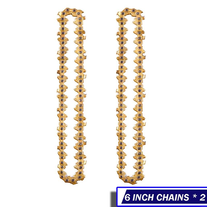 4/6 дюйма 28/37 ПРИВОДНЫЕ ЗВЕНЬЯ Золотая направляющая цепи Электрические цепи цепной пилы и направляющая для лесозаготовки Обрезка Полудолотило Электрическая цепная пила