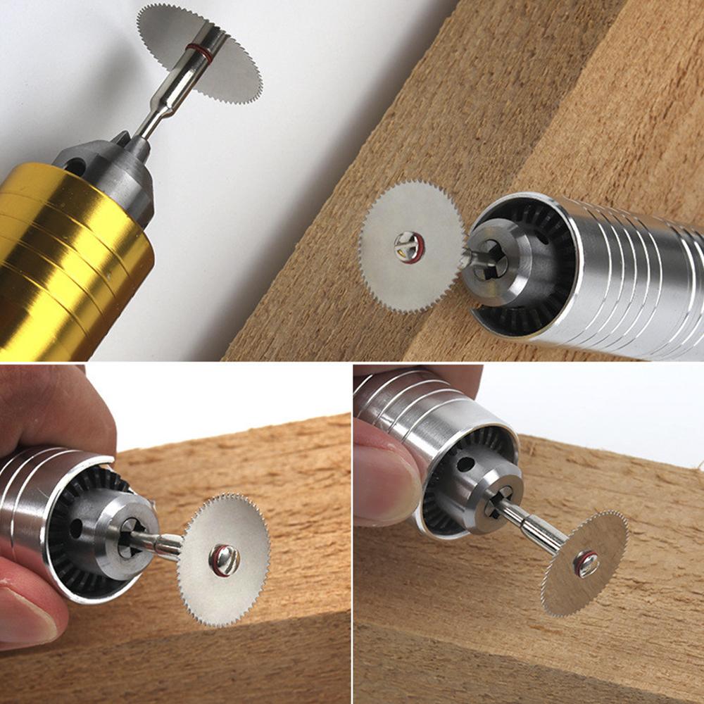 Набор отрезных кругов для дрелей, роторного инструмента, дисковые пилы из быстрорежущей стали с удлинительным стержнем для дерева, металла, DIY-поделок