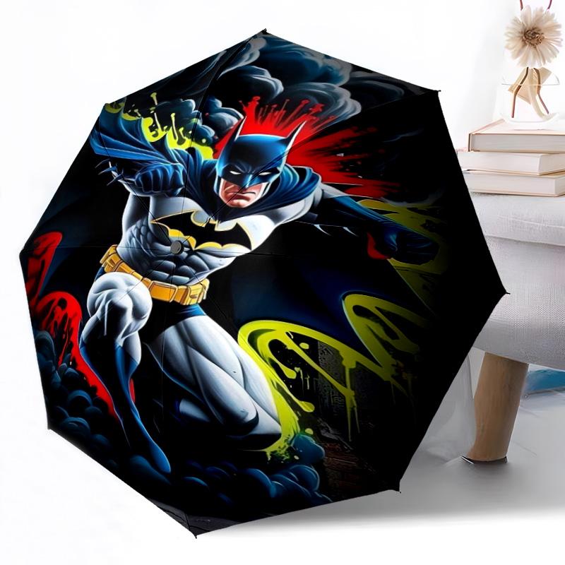 Batman Action Outdoor Automatic Umbrella Sturdy 8 Rib Durable Plastic Iron Outdoor Daily Use Outdoor Accessory Perfect Gift Friends