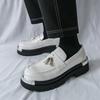 Кожаная обувь большого размера мужская мужская обувь с большой головой весна и осень новая мужская обувь с пряжкой повседневная обувь лоферы с кисточками на подъеме