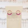 Point Ruby Cubic Earrings (Spe857)