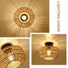 Natural Rattan Ceiling Light Chandelier Hanging E27 Lamp Handmade Fixture Weaving Home Living Room Decor Ceiling Pendant Light